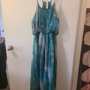 Shoreline Teal and Black Textured Dress